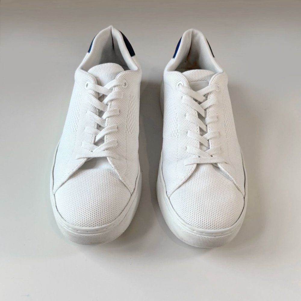 GREATS Royale Knit Men's White/Navy Sneakers Size 8.5